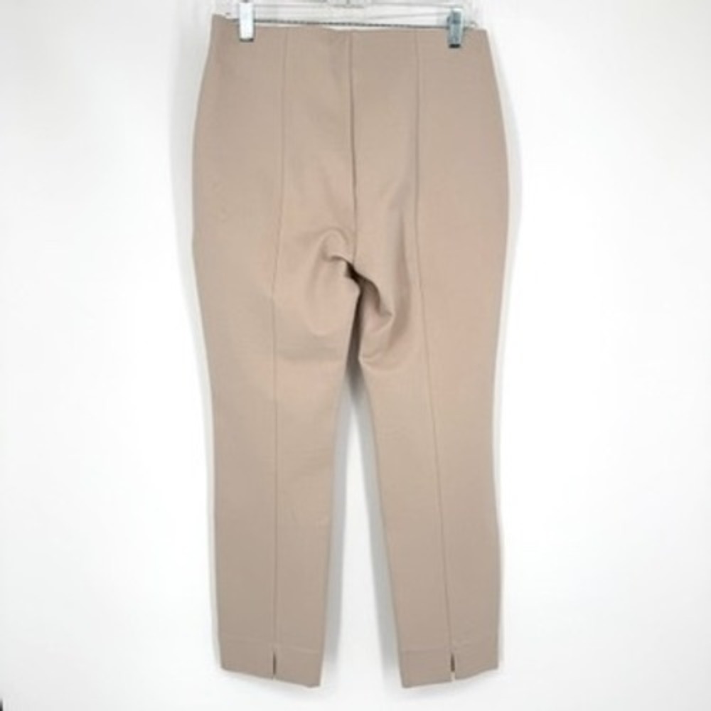 NWT Quince Ultra-Stretch Ponte Pintuck Ankle Pant Ecru Beige Slim Trousers L - Picture 6 of 16